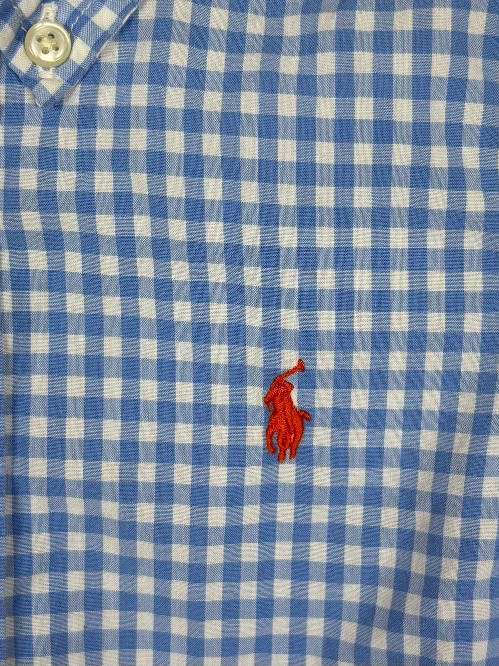 Ralph Lauren Button Down Shirt Toddler Size 24 Month Blue White Check Preppy
